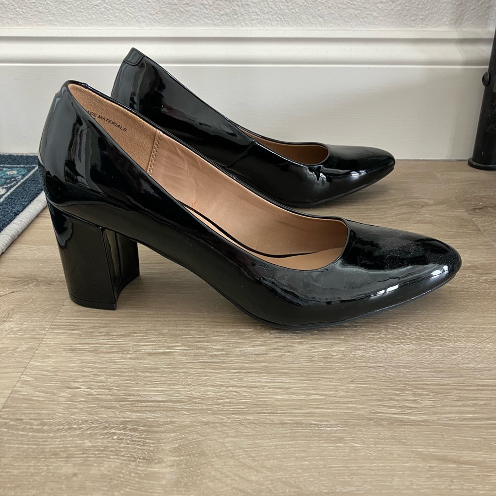 Glossy Black Heels